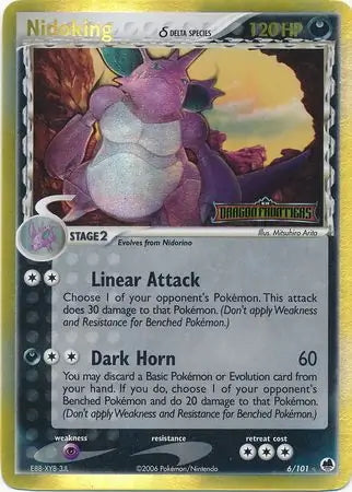 EX Dragon Frontiers Nidoking #6/101 reverse holo